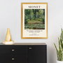 Wallity Cuadro Decorativo de Claude Monet Pasarela Japonesa y Estanque de Nenúfares 35 x 45 cm